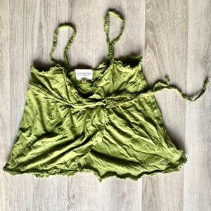 Y2K Abercrombie & Fitch Boho Raw Edge Fairy Cami – Rare